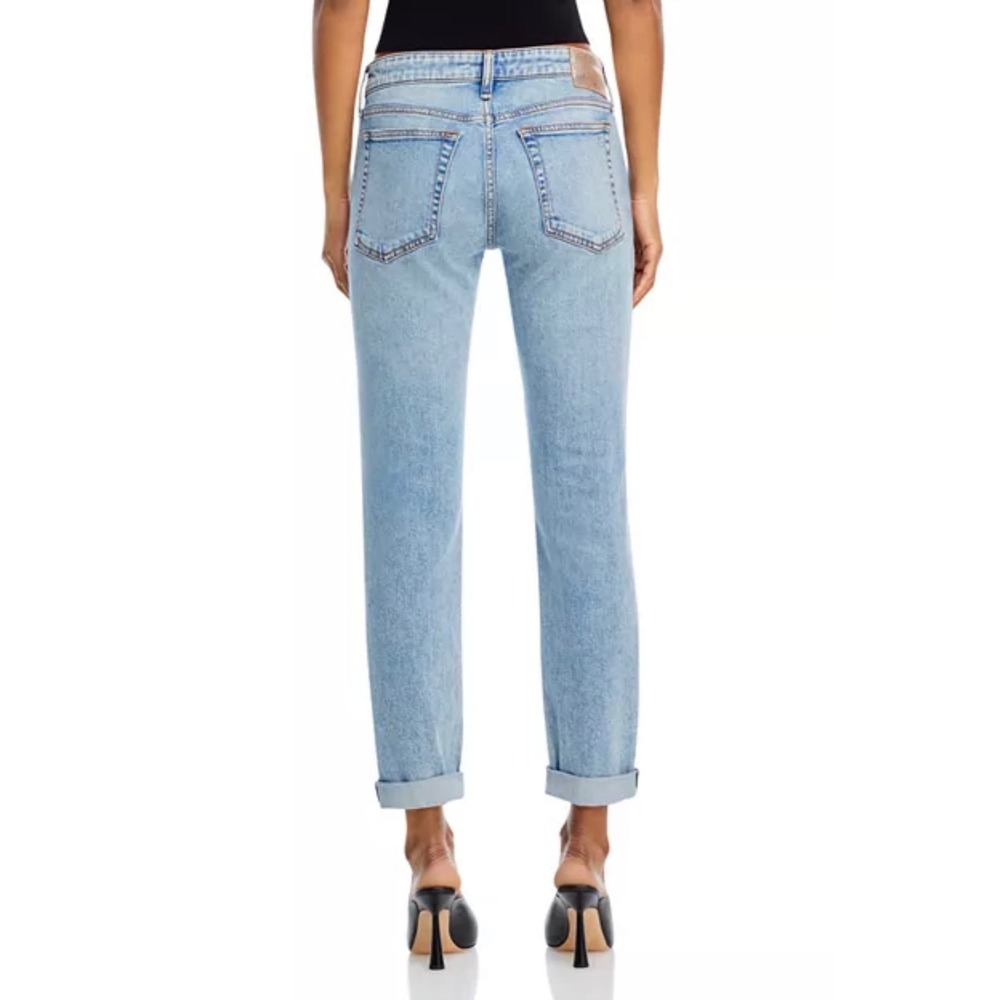 New Rag & Bone Size 28 The Dre Low-Rise Slim Boyfriend Jeans Daphne Blue Denim - Picture 2 of 12